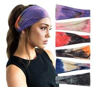DRESHOW 6 Pezzi Donna Largo Fasce per Capelli da Yoga Allenamento Sportivo Fasce per Capelli Accessorio per Capelli Carino