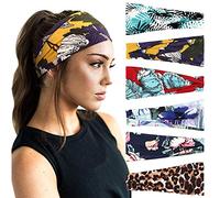 DRESHOW 6 Pezzi Fasce per Capelli Yoga In Esecuzione Elastico Cerchietti Turbante Fascia Accessori Cerchietti per Donna Ragazze