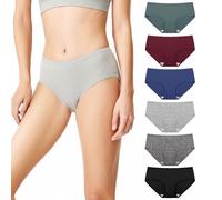 DRESHOW 6 Pezzi Mutandine da Donna Cotone Mutandine Donna vita Media Morbide e Traspiranti per un Comfort Quotidiano