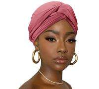 DRESHOW Avvolgere i Capelli per le Donna Morbido Turbante Maglia Stretch Sciarpa Testa Traspirante Leggero Turbante Tinta Unita