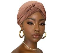 DRESHOW Avvolgere i Capelli per le Donna Morbido Turbante Maglia Stretch Sciarpa Testa Traspirante Leggero Turbante Tinta Unita