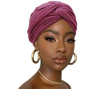 DRESHOW Avvolgere i Capelli per le Donna Morbido Turbante Maglia Stretch Sciarpa Testa Traspirante Leggero Turbante Tinta Unita