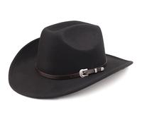 DRESHOW Cappello a tesa Larga Fedora per Donna Cappello Floscio Panama Retrò con Fibbia per Cintura