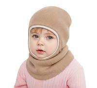 DRESHOW Cappello Passamontagna Bambino Inverno Bambini Cappello Invernali Calda Cappuccio in Maglia Foderato in Pile per Bambini Ragazzi Ragazze 1-6 Anni