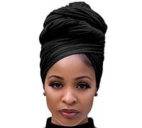 DRESHOW Jersey Turbante Testa Wrap per Le Donna Africane Knit Headwraps Urban Capelli Sciarpa Scialle Hijab Foulard Capelli Accessori