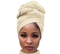 DRESHOW Jersey Turbante Testa Wrap per le Donna Africane Knit Headwraps Urban Capelli Sciarpa Scialle Hijab Foulard Capelli Accessori