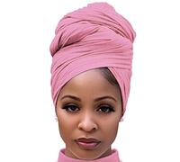 DRESHOW Jersey Turbante Testa Wrap per le Donna Africane Knit Headwraps Urban Capelli Sciarpa Scialle Hijab Foulard Capelli Accessori