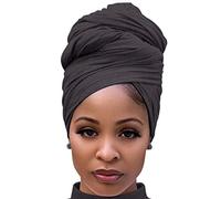 DRESHOW Jersey Turbante Testa Wrap per le Donna Africane Knit Headwraps Urban Capelli Sciarpa Scialle Hijab Foulard Capelli Accessori