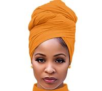 DRESHOW Jersey Turbante Testa Wrap per le Donna Africane Knit Headwraps Urban Capelli Sciarpa Scialle Hijab Foulard Capelli Accessori