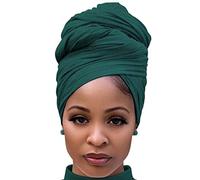DRESHOW Jersey Turbante Testa Wrap per le Donna Africane Knit Headwraps Urban Capelli Sciarpa Scialle Hijab Foulard Capelli Accessori