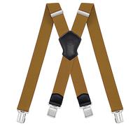 Dresime Bretelle da Uomo per pantaloni con 4 clip forti 4 cm di larghezza, per Uomini e Donne Grandi e alti Larghezza Regolabile di Elastiche e Forma a X Elastica