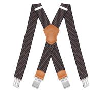 Dresime Bretelle da Uomo per pantaloni con 4 clip forti 4 cm di larghezza, per Uomini e Donne Grandi e alti Larghezza Regolabile di Elastiche e Forma a X Elastica