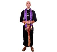 DRESS ME UP Costume Uomo Maschile Sacerdote Pastore Chiesa Abate Tgl S/M L202