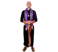 DRESS ME UP Costume Uomo Maschile Sacerdote Pastore Chiesa Abate Tgl S/M L202
