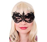 DRESS ME UP - Halloween Carnevale Mezza maschera Maschera per occhi Nero Pizzo Gotico Ballo in maschera AE004A