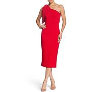Dress The Population - Abito da Donna Senza Maniche Aderente Aderente - Rosso - L