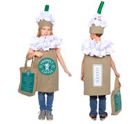 Dress Up America Caffè Costume per Bambini - Carino Cappuccino Abito Ragazzi e