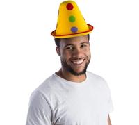 Dress Up America Cappello A Cono A Pois - Cappello Giallo Da Clown Per Adulti