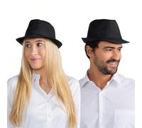 Dress Up America Cappello Fedora Adulto Disponibile in Bianco e Nero