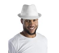 Dress Up America Cappello Fedora bianco lustrini per adulti