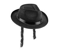Dress Up America Cappello Fedora con serrature laterali per adulti (nero)