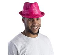 Dress Up America Cappello Fedora rosa paillettes per adulti