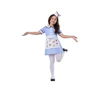 Dress Up America Costume da cameriera di Diner per bambini - Set costume da ragazza - Vestito da cameriera blu Carhop per ragazze