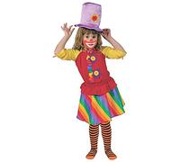 Dress Up America Costume da clown della ragazza arcobaleno