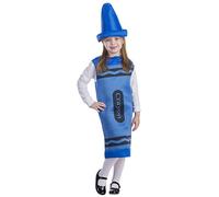 Dress Up America Costume da Pastello per Bambini - Vestito da Matita Blu per Bimbi e Bimbe - Set Travestimento con Tunica e Cappello per Halloween, Recite Scolastiche e Feste