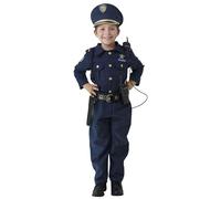 Dress Up America Costume Poliziotto Bambino - Gioco Di Ruolo Vestito Poliziotto Bambino - Camicia, Pantaloni, Cappello, Cintura, Fischietto, Fondina Per Pistola E Set Di Poliziotti Walkie-Talkie