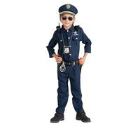 Dress Up America Costume Poliziotto Bambino - Gioco Di Ruolo Vestito Poliziotto Bambino - Camicia, Pantaloni, Cappello, Cintura, Fischietto, Fondina Per Pistola E Set Di Poliziotti Walkie-Talkie
