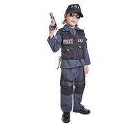 Dress Up America Costume da SWAT per Bambini, Multicolore, taglia 12-14 anni (Vita: 86-96, Altezza: 127-145 cm), 327-L