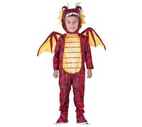 Dress Up America Dragon Costume per Bambini - Red Dragon Costume Set per Ragazze e Ragazzi - Drega Dragon Toddler