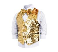 Dress Up America Gilet Di Paillettes Con Papillon - Gilet Scintillante Per Bambini - Gilet Per Feste In Maschera Per Bambini - Gilet Di Paillettes Per Bambini