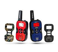 Dress Up America GoTalkie Set di Targa Portatile, Spia, Vigile del Fuoco, Soldato dell'Esercito a Lungo Raggio Torcia Integrata, Walkie con Schermo LCD Bambini Giochi di imitazione