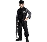 Dress Up America Kid's Jr, SWAT Team Costume For Kids - Police S.W.A.T. Costume For Boys And Girls - Costume Da Gioco Di Ruolo Swat Bambino