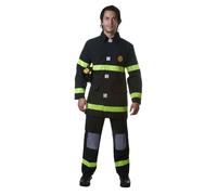 Dress Up America Nero Adulto Vigile Del Fuoco Costume - Gioco di Ruolo Costume