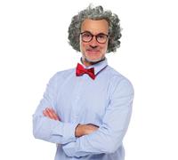 Dress Up America Parrucca da uomo vecchio - cuffia bianca calva per adulti - Parrucca per Halloween da uomo (grigio)