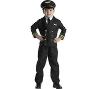 Dress Up America Pilot Costume per Ragazzi e Ragazze - Uniforme da Capitano di Linea Aerea per Bambini - Gioco di Ruolo Travestito per Bambini