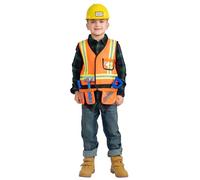 Dress Up America Set Da Gioco Per Bambini In Costume Da Operaio Edile - Costume Da Costruttore Edile Per Ragazzi E Ragazze (con casco)