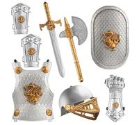 Dress Up America Set di armature Knight per bambini - Scudo medievale e playset del casco - Royal Knight Dress up per ragazzi