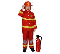 Dress Up America Set Ragazzi Vigile Del Fuoco Per Bambini Deluxe-Miglior Costume Per Giochi Di Ruolo, Multicolore, 4-6 anni (vita: 71-76, altezza: 99-114 cm),