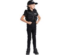 Dress Up America Set Gilet E Berretto SWAT - Gilet E Berretto SWAT Per Giochi Di Ruolo Per Bambini