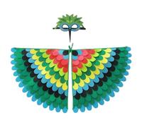 Dress Up Bird Wings - Gradient Costume Cape, Colorful Feathery Outfit | Skin-Friendly Themed Face Cover, Lightweight Fancy Masquerade Wrap, Costume Wings For Festival Cosplay, Halloween Nights, Dance