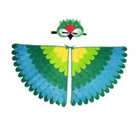 Dress Up Bird Wings - Gradient Costume Cape, Colorful Feathery Outfit | Skin-Friendly Themed Face Cover, Lightweight Fancy Masquerade Wrap, Costume Wings For Festival Cosplay, Halloween Nights, Dance