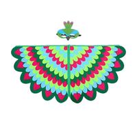 Dress Up Bird Wings - Gradient Costume Cape, Colorful Feathery Outfit | Skin-Friendly Themed Face Cover, Lightweight Fancy Masquerade Wrap, Costume Wings For Festival Cosplay, Halloween Nights, Dance