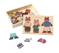 Dress Up Games Animal Design,Dress Up Dolls - Developmental Play Experience Educational Board Puzzles Match Outfits For Kids Classroom Preschool Pretend Play Travel Birthday Christmas