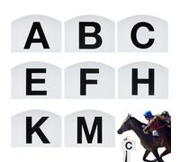 Dressage Training Marker Set | 8PCS PP Wall Mount Letter Markers 20x27cm Weather Resistant Equestrian Riding Letters Signage Board Competition Practice Equipment For Horse Training Use