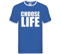 Dressdown Choose Life Mens Ringer T-Shirt Manica Corta Cotone 100%