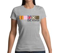 Dressdown Girl Power T-Shirt Donna In Cotone 100% Manica Corta Girocollo